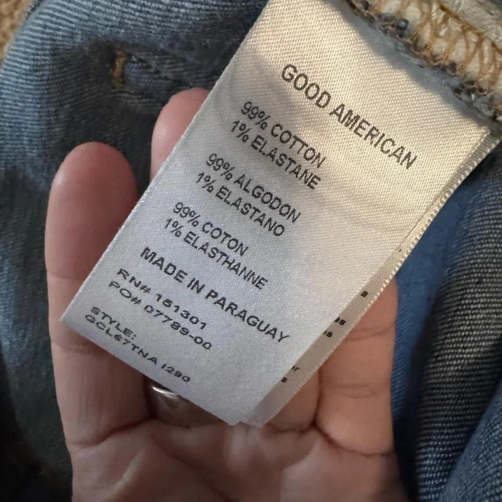 Good American Distressed Straight Leg Jeans Size 8 / 29 - Picture 4 of 6